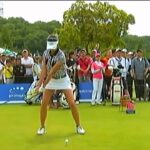ゴルフ 女子 木戸愛のドライバースイング スローモーション