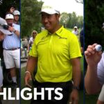 Golf ball lands in fan’s shirt for Hideki Matsuyama at THE NORTHERN TRUST