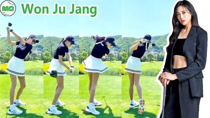 Won Ju Jang ジャン・ ウォンジュ 韓国の女子ゴルフ スローモーションスイング!!!
