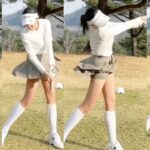 【🇰🇷女子ゴルフ】視線を釘付けにする美脚美女の鋭いスイング💕見なきゃ損😍【韓国人女子ゴルファー@bangdasol_daily】Vol.2