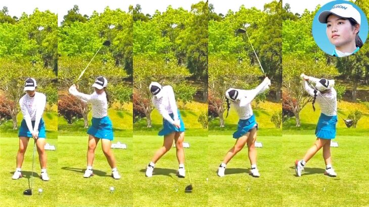櫻井心那 Kokona Sakurai プロゴルファー DRIVER SHOT SLOW MOTION !!!