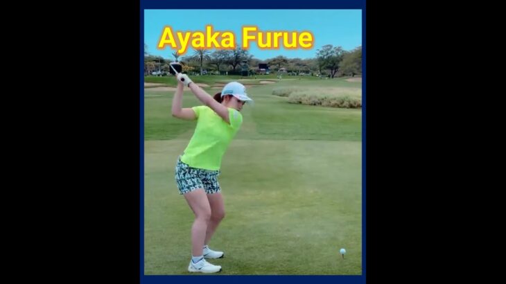 ゴルフ天才「古江彩佳」 pre shot-routine 幻想的なスイングモーション＆スローモーション, Super Rookie “Ayaka Furue” Amazing Swing Motion