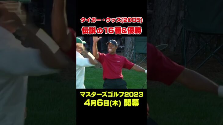 【マスターズ名場面】タイガー・ウッズ　伝説の16番＆マスターズ優勝#shorts #ゴルフ#Masters