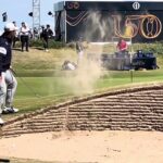 HIDEKI MATSUYAMA /The open /pod bunker practice/松山英樹 /全米オープン/ポッドバンカー練習