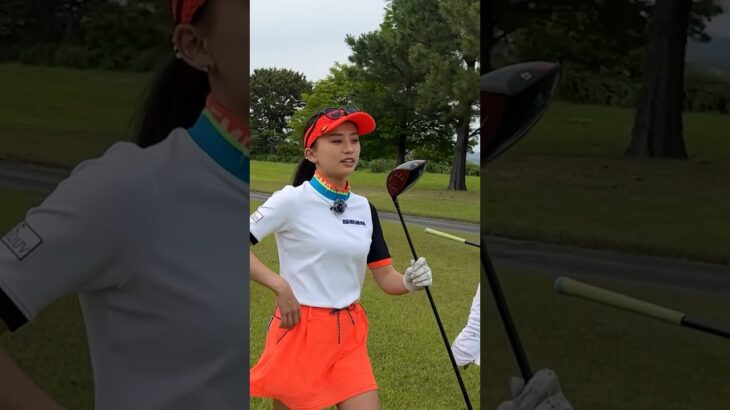 美女ゴルファーのクラブ紹介のはずが…🤣 #shorts #golf