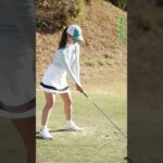 [JLPGA]鶴岡果恋プロアイアン,ドライバー練習スイング