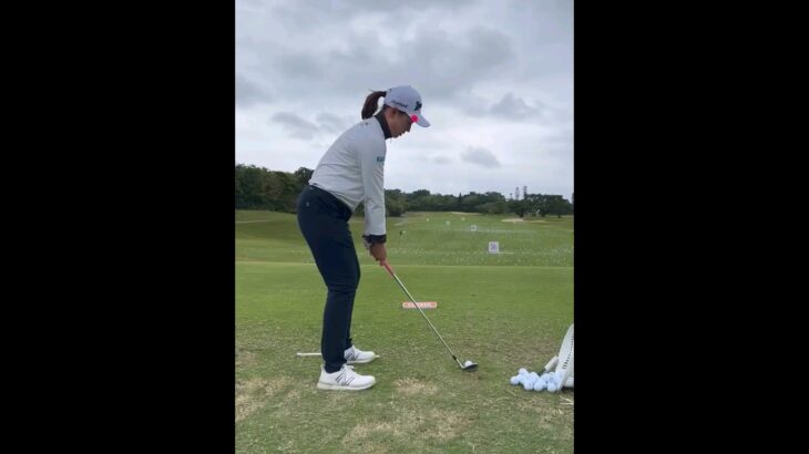 竹田麗央選手スイング練習！アイアン(JLPGA)