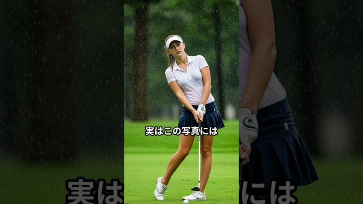 【違和感】雨の中の美人外国人ゴルファーに、、、！？！？　#shorts#golf#ゴルフ