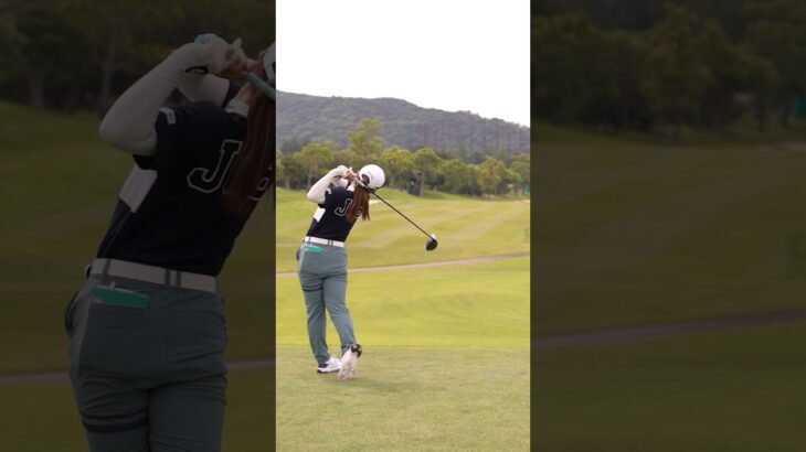 【佐久間朱莉】ティーショットをスローで | リゾートトラスト レディス