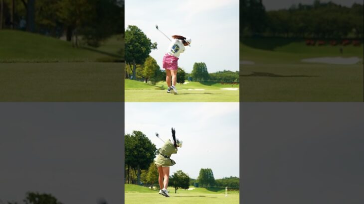 【佐久間朱莉 菅沼菜々】スイング比較 | アース・モンダミンカップ