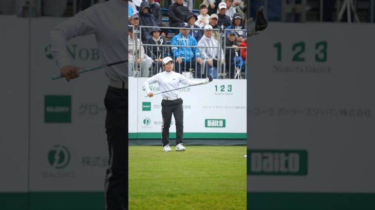 【圧巻のゴルフで4勝目！】佐久間 朱莉　最終日のティーオフ🏌️‍♀️ | NOBUTA GROUP マスターズGC レディース – Round4