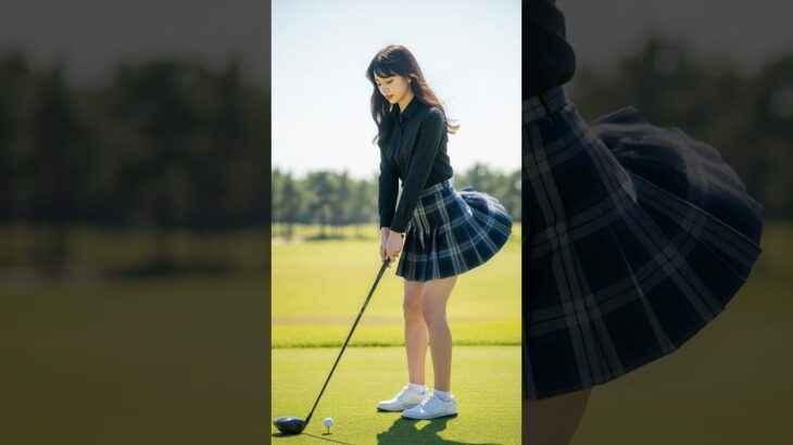 Beautiful Golf Swing by a Stunning Woman 63！アイドルの神スイング！ゴルフショット#美女 #ゴルフ #スイング #ゴルフ動画 #女子ゴルファー #shorts
