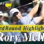 【ロリー・マキロイ ハイライト】史上4人目の連覇を目指すマキロイが首位タイで最終日へ【マスターズ2026 大会第3日】